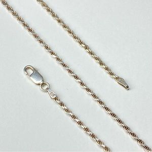 20in Rope Sterling Silver Necklace with Lobster Clasp AGI Italy 9g